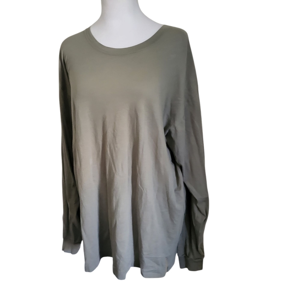 Victoria's Secret Pink Long Sleeve Shirt Green Sz L